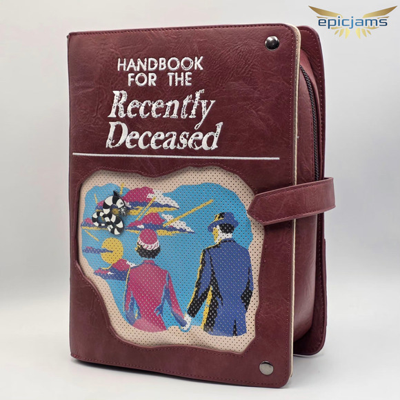 Loungefly Beetlejuice Handbook For The Recently Deceased Pin Trader Backpack - Picture 2 of 9